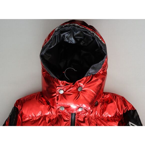 Rockstar Original Men's Sz 2XL Metallic Red Alasia Hooded Puffer Jacket - Picture 7 of 16